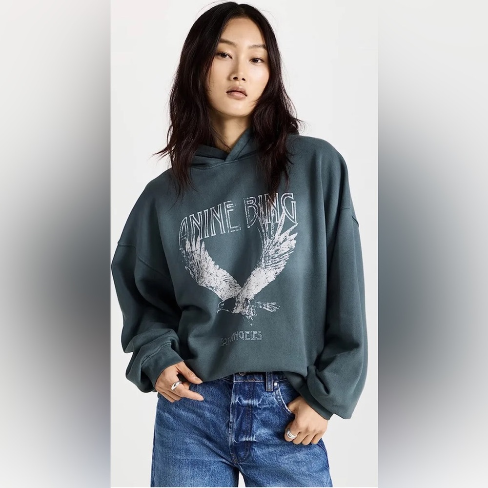 Anine Bing Eagle Ash Hoodie Size S